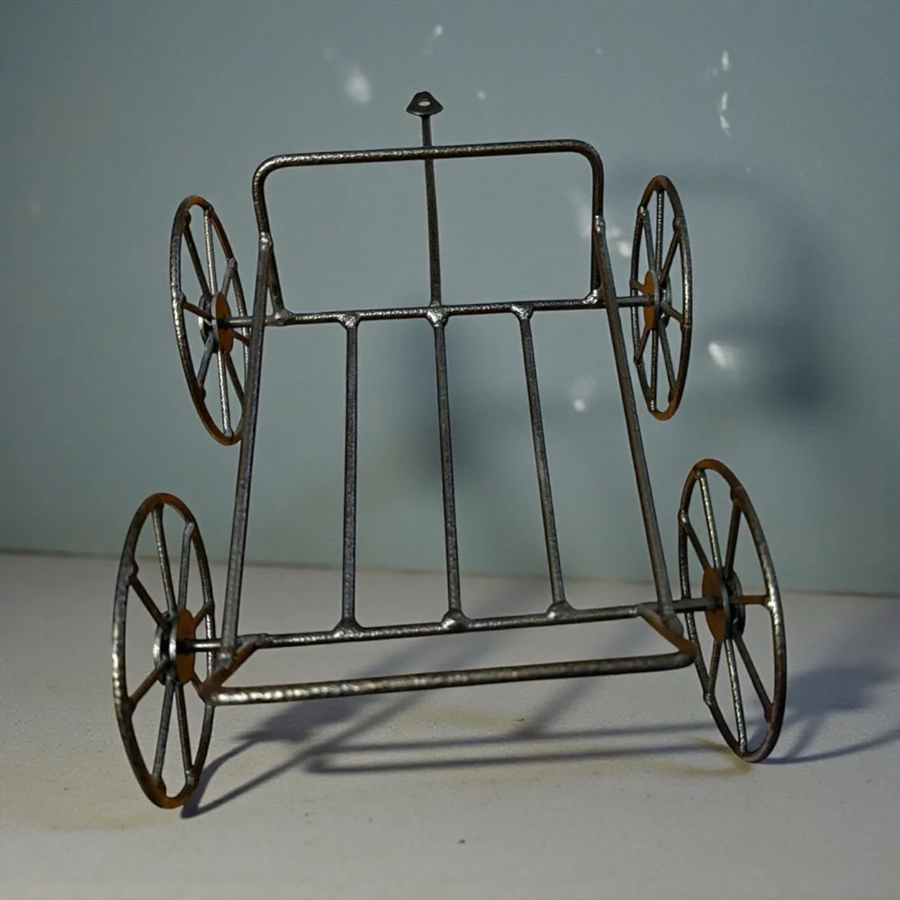 Longaberger Vintage Black Iron Bicycle Wagon Plant Holder Indoor/Outdoor
